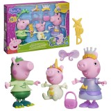 PEPPA PIG SET 3 PURCELUSI CARE SE IMBRACA CU FIGURINE SI ACCESORII