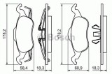 Set placute frana,frana disc FORD FOCUS (DAW, DBW) (1998 - 2007) BOSCH 0 986 494 284