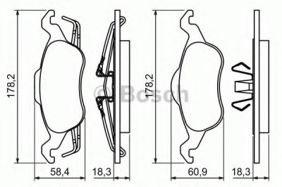Set placute frana,frana disc FORD FOCUS Limuzina (DFW) (1999 - 2007) BOSCH 0 986 494 284 foto