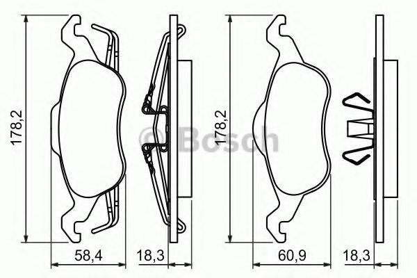 Set placute frana,frana disc FORD FOCUS Limuzina (DFW) (1999 - 2007) BOSCH 0 986 494 284