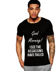 Tricou negru barbati - Assassins faild - S