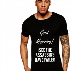 Tricou negru barbati - Assassins faild - S