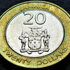 Moneda exotica - bimetal 20 DOLARI - JAMAICA, anul 2008 *cod 12