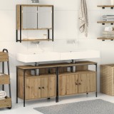 vidaXL Set de mobilă pentru baie 3 piese Stejar Artisan Lemn prelucrat