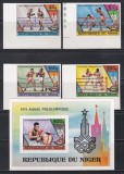 Niger 1979 - Anul preolimpic - Moscova, Serie NDT + Colita NDT + 4 Colite DE LUX NDT, SET COMPLET, MNH