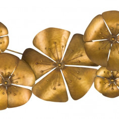 Decoratiune de perete Goldy Flower, Mauro Ferretti, 94x6x50 cm, fier