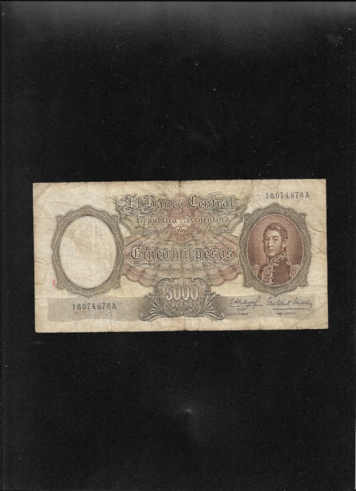 Rar! Argentina 5000 Pesos 1962(69) seria18074678