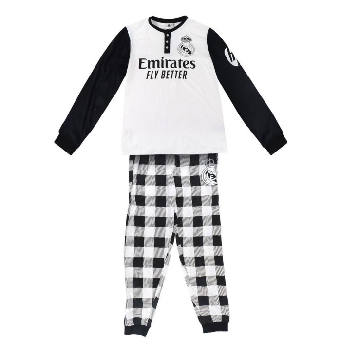 Real Madrid pijamale de bărbați Long white - XS