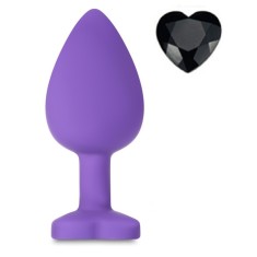 Dop Anal Brighty, Small, Silicon, Mov/Negru, Mokko Toys