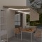 Copertină retractabilă manual cu stor&amp;LED, crem, 6x3 m