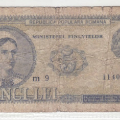 Romania 1952 5 lei 1 cifra m9 114057