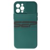 Husa iPhone 12 Pro, TPU, Protectie Camera Glisanta, Verde Inchis
