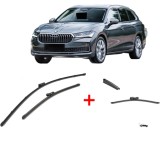 Cumpara ieftin Set 3 stergatoare SKODA SUPERB IV Estate (NZ5) 2023, pentru parbriz si luneta, Valeo Silencio