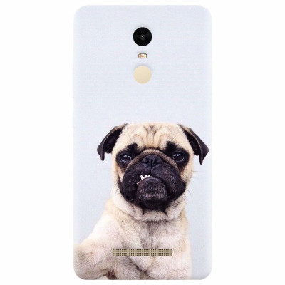 Husa silicon pentru Xiaomi Remdi Note 3, Simple Pug Selfie foto