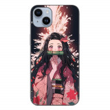 Husa compatibila cu Apple iPhone 15 Plus Silicon Gel Tpu Model Demon Slayer Nezuko