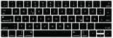 Protectie din silicon pentru tastatura, model limba germana, culoare neagra, compatibila cu MacBook PRO 13 15 inch cu Touch Bar pentru Model A2159 A19