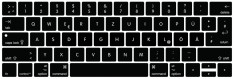 Protectie din silicon pentru tastatura, model limba germana, culoare neagra, compatibila cu MacBook PRO 13 15 inch cu Touch Bar pentru Model A2159 A19