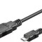 Cablu USB 2.0 - micro USB 0.3m negru Goobay
