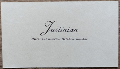 Cartea de vizita a Patriarhului Justinian foto