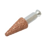Piatra abraziva conica pentru polizat anvelope 19x40 mm, K36, tija 3/8 inch