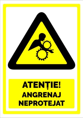 Indicator atentie angrenaj neprotejat foto