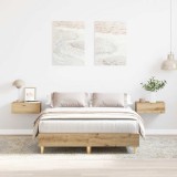 VidaXL Cadru pat fără saltea Stejar Artisan 135x190 cm Lemn prelucrat