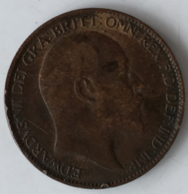 Moneda Regatul Unit - 1 Farthing 1906 foto