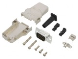 Conector D-Sub HD 15-Pini Tată 45&deg; pentru Lipire pe Cablu Gold Flash