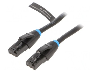 Patch Cord Negru 8m U/UTP Cat6 foto