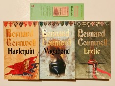 In Cautarea Graalului, Bernard Cornwell, Harlequin, Vagabond, Eretic, 2008-2010.
