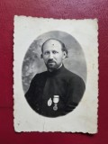 Preot decorat Eugeniu Grigorescu Neamt foto 8x5,5 cm