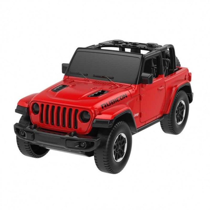Macheta metal 1/43 Jeep Wrangler Rubicon open, red scara 1/43