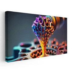 Tablou plastic topit depus in forme 1744 Tablou canvas pe panza CU RAMA 30x60 cm