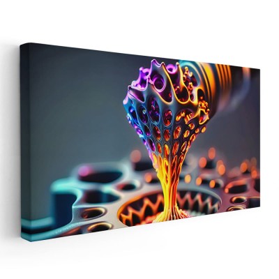 Tablou plastic topit depus in forme 1744 Tablou canvas pe panza CU RAMA 60x120 cm foto