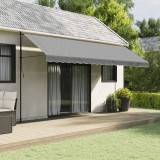 vidaXL P&acirc;nză de rezervă Copertină Antracit 5 m Rezistentă UV Apă Poliester