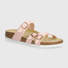 Birkenstock papuci Franca femei, culoarea roz, 1026419