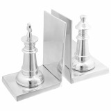 vidaXL Suporturi pentru cărți 2 pcs Argintiu 11 x 12 x 19.5 cm