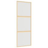 Cumpara ieftin Usa glisanta, auriu, 76x205 cm, sticla ESG mata si aluminiu
