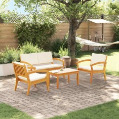 vidaXL Set bistro 4 pcs Maro 75 x 45 x 38cm Lemn masiv de acacia