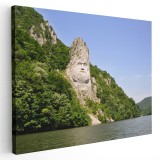 Tablou Decebal sculptat Portile de Fier Romania 1580 Tablou canvas pe panza CU RAMA 80x120 cm