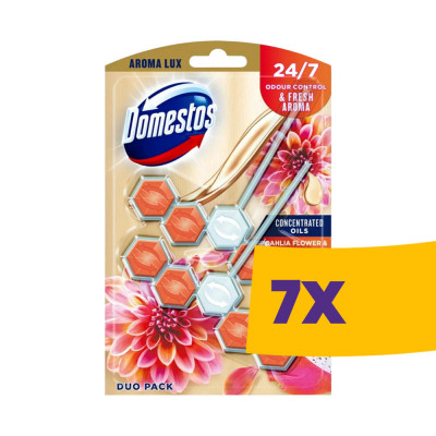 Domestos Aroma Lux WC-r&amp;uacute;d Dahlia Flower &amp;amp; Dragon Fruit 2x55g (Karton - 7 db) foto