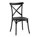 Cumpara ieftin Scaun plastic negru Mobikon Savita 50x47x90 cm, 100 kg, Stivuibil, Interior/Exterior