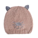 Caciula bej cu urechi de pisica