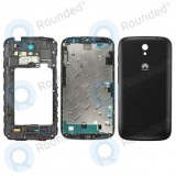 Husa Huawei Ascend G610 neagra (Set complet: capac frontal + capac mijloc + capac baterie)