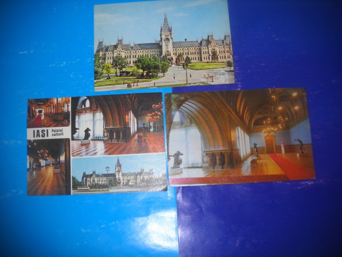 HOPCT LOT 2933 PALATUL CULTURII -IASI-3 CARTI POSTALE-CIRCULATE