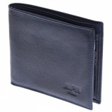 Portofel barbati din piele naturala, bleumarin, 11 x 10 cm, 404BLM, NANO BELT