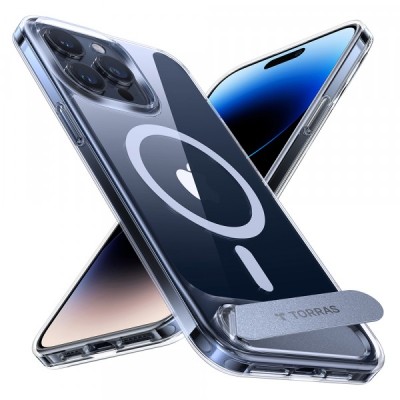 Husa MagSafe pentru Apple iPhone 15 Pro Max, Torras, Pstand, Transparenta foto