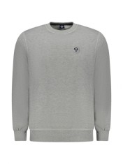 Bluza casual barbati, cu mini logo brodat, Regular fit, Gri (Marime: M) foto