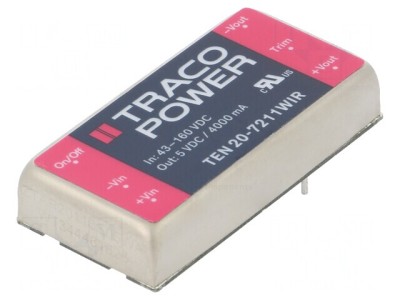 Convertor DC/DC 20W 43-160V la 5V 4A foto