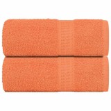VidaXL Prosoape de săpun 2 buc Portocaliu 30x30cm 360 g/m&sup2; 100% bumbac